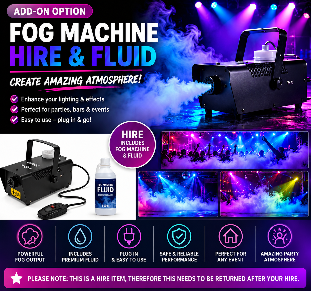 Fog Machine Hire