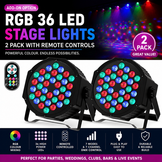 LED PAR Stage Light Hire (Pair)