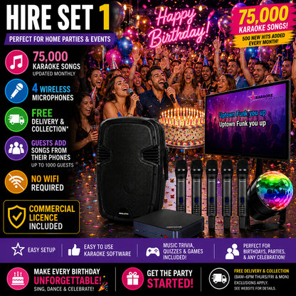 Ultimate Karaoke System -  Hire Set 1