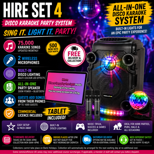 Disco Karaoke Party System - Hire Set 4