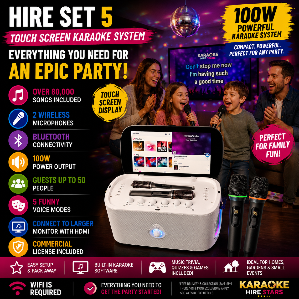 Touch Screen Karaoke System - Hire Set 5