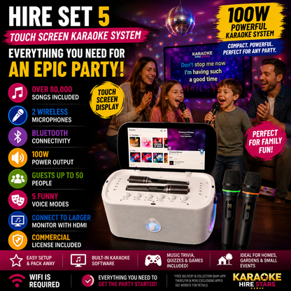 Touch Screen Karaoke System - Hire Set 5