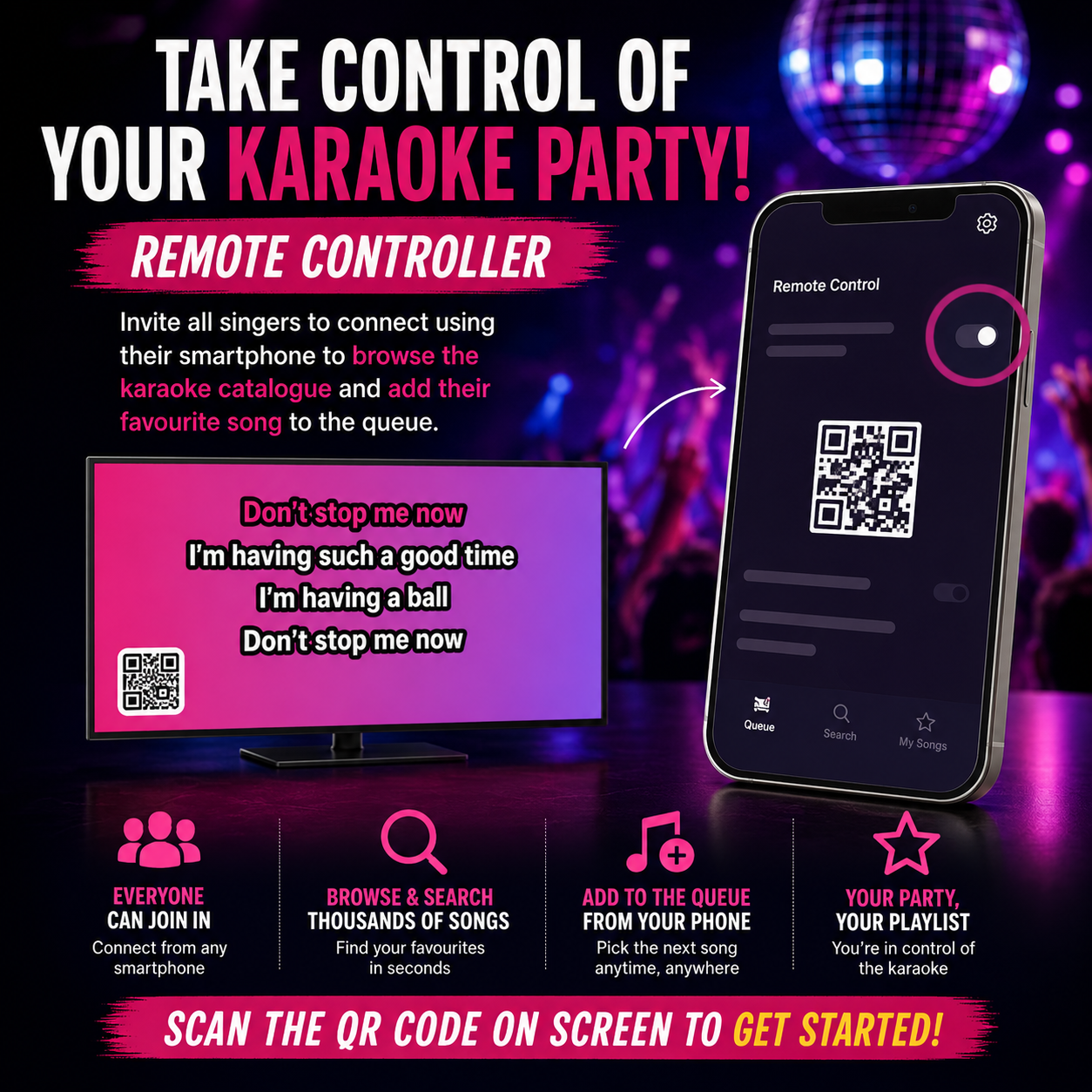 Professional Karaoke Party System - Hire Set 2