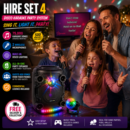 Disco Karaoke Party System - Hire Set 4