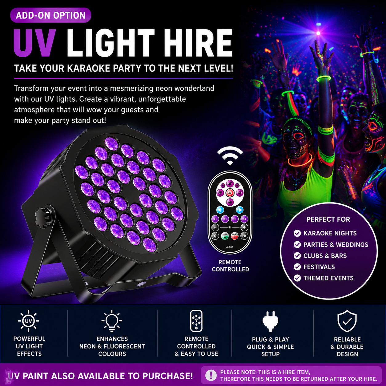 UV Light Hire